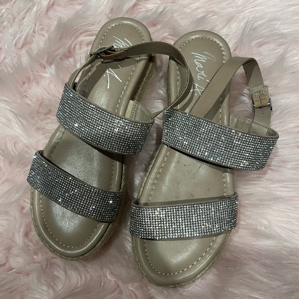 Glitter sandals size 8